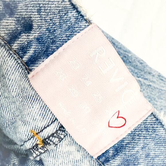 Revice Seamed Straight Leg Raw Hem Acid Wash Denim Jeans Size 27 - Picture 6 of 8